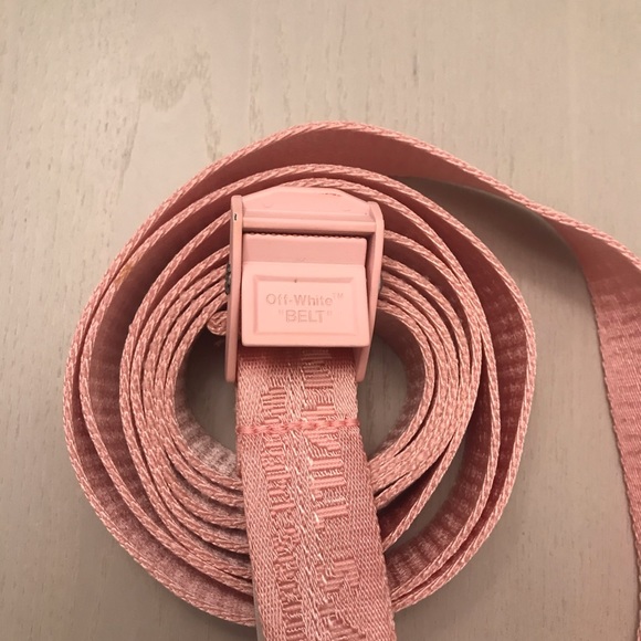 Off White Pink Industrial Belt